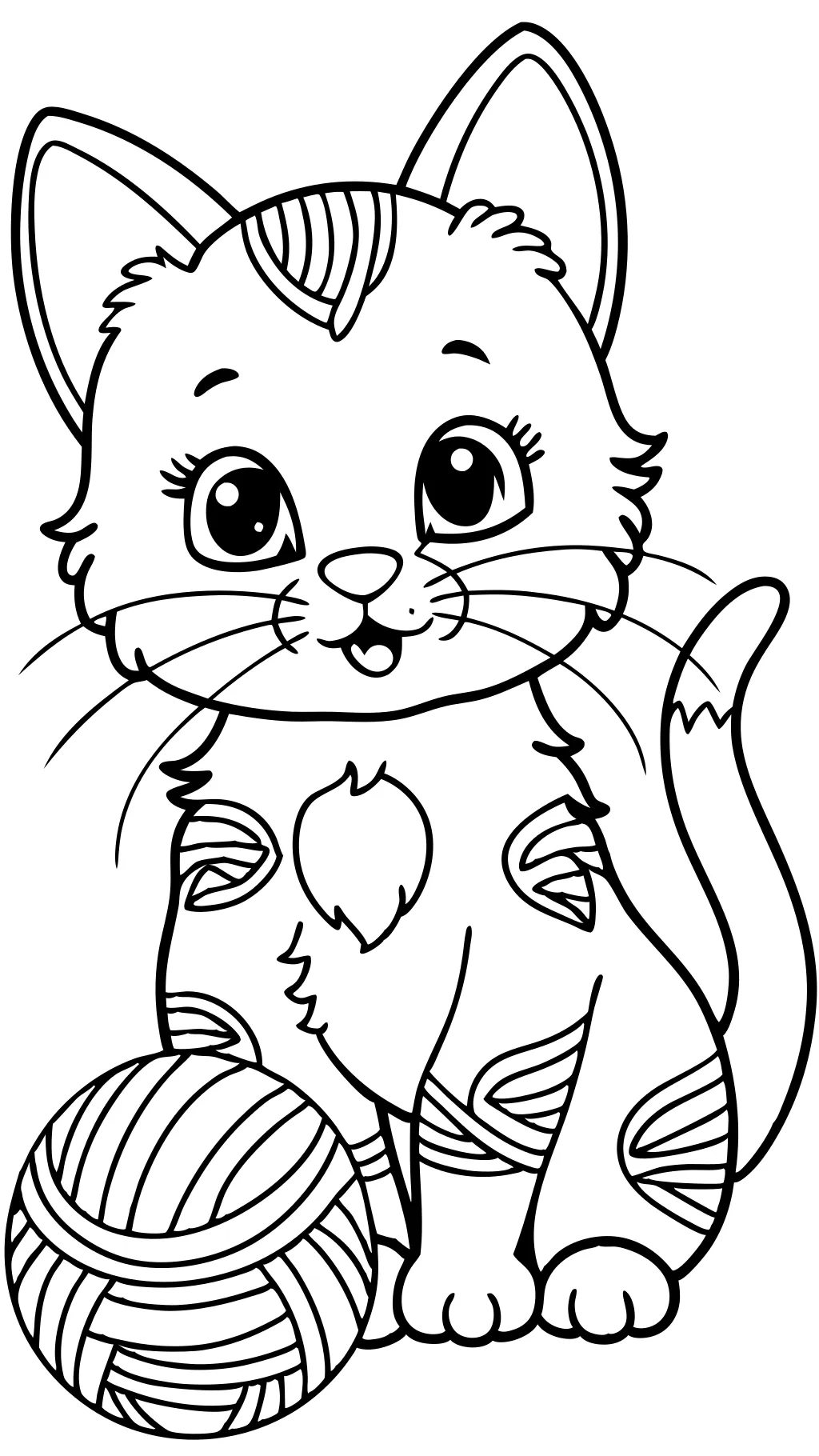 coloring pages cute kittens